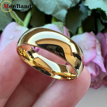 New Arrival Classics Dome High Polish I Love You 6MM 8MM Comfort Fit Tungsten Wedding Couple Rings - The Jewellery Supermarket